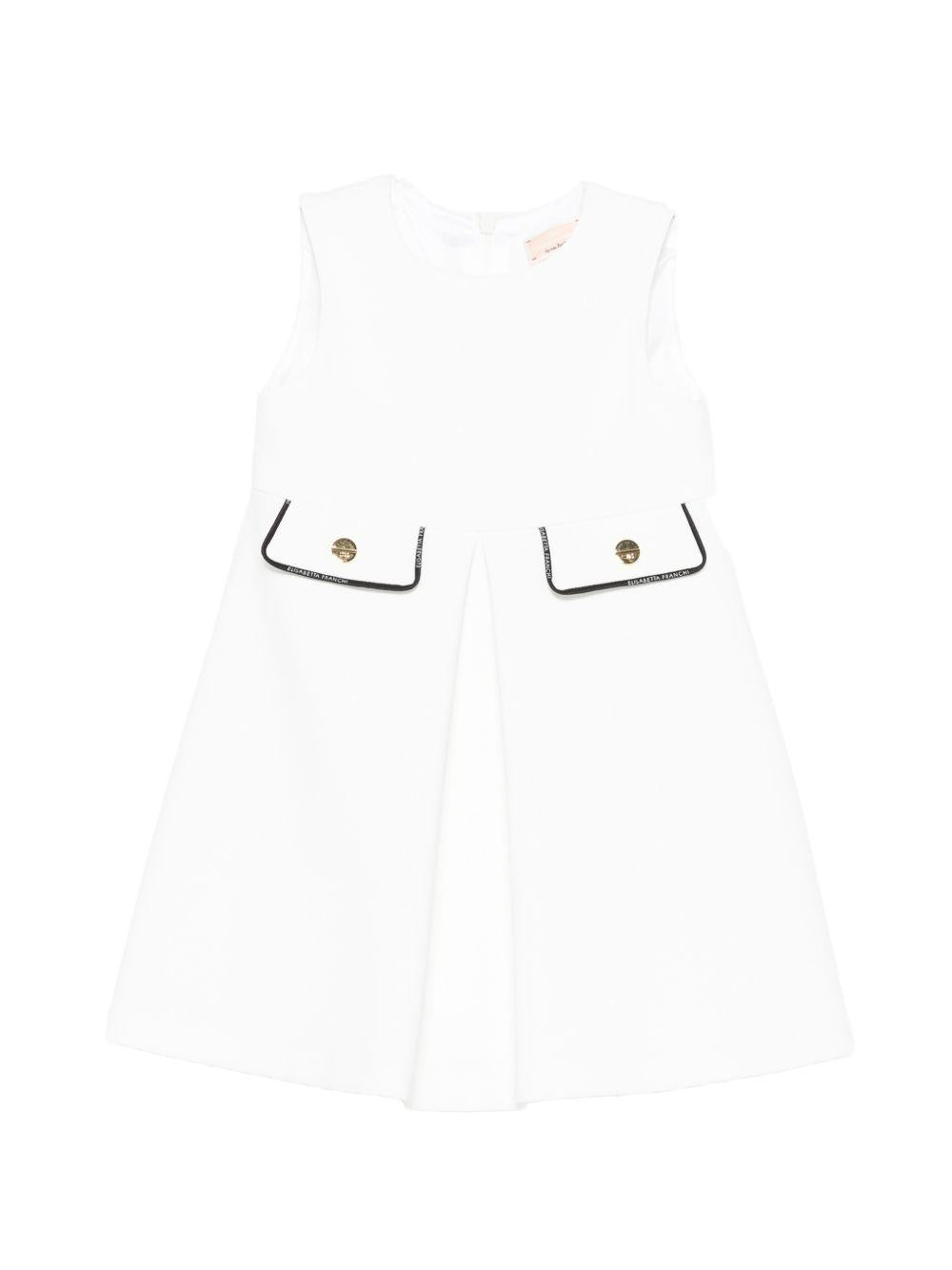 Abito bianco per bambina EGAB2230GA022 0100 Elisabetta Franchi Kids 