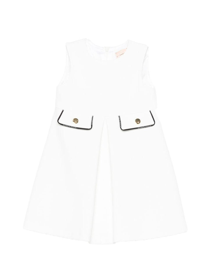 Abito bianco per bambina EGAB2230GA022 0100 Elisabetta Franchi Kids 