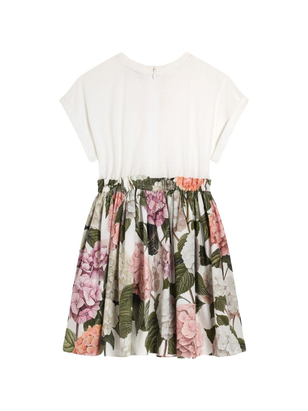 Abito bianco/multicolor per bambina L5JDAUG7PQP S9000 Dolce & Gabbana Kids 