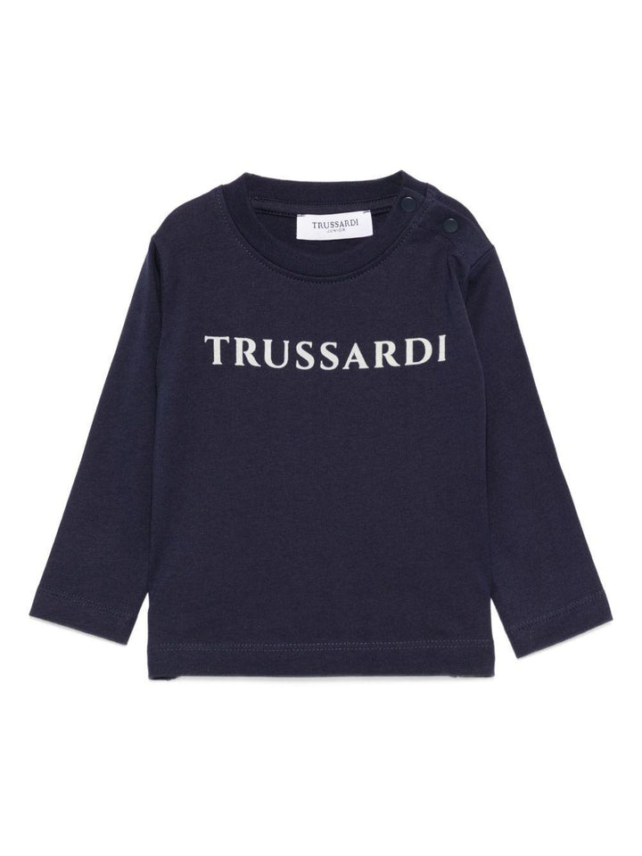 T-shirt blu navy per neonato TIA25017TS PEA Trussardi Kids 