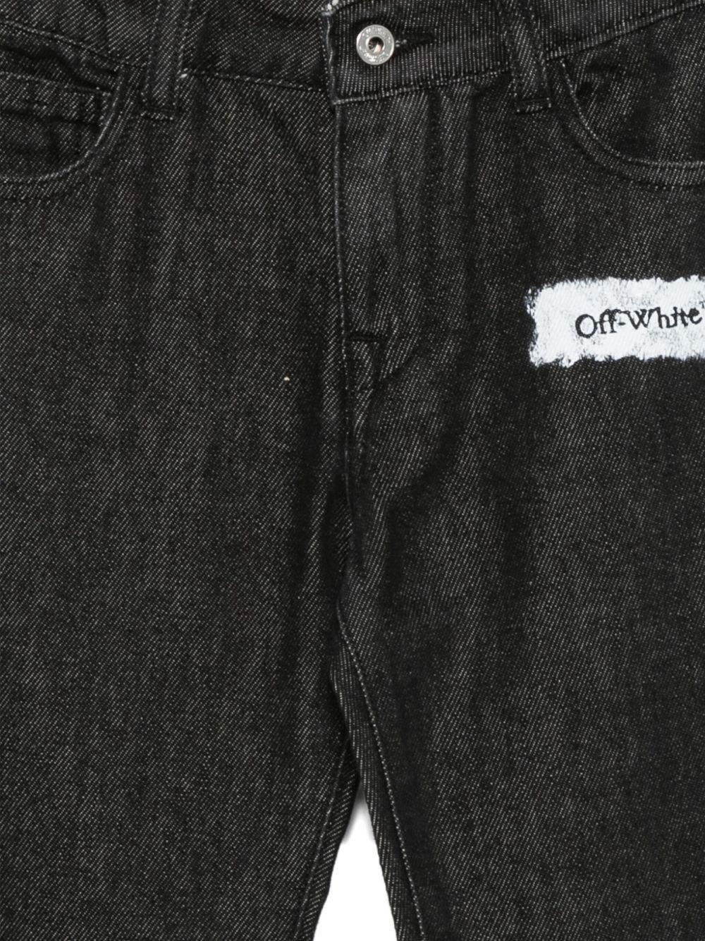 Jeans nero per bambino OBYA005F25DEN001 1001 Off White Kids 