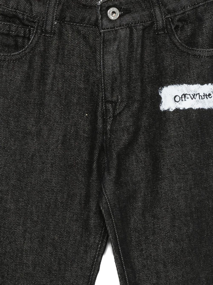 Jeans nero per bambino OBYA005F25DEN001 1001 Off White Kids 