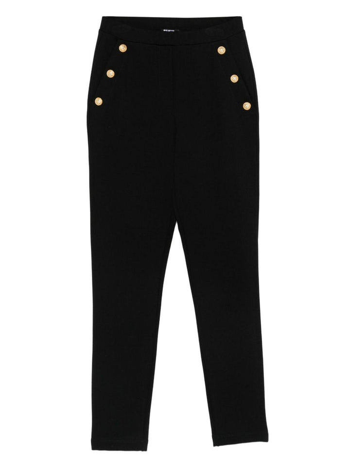 Pantalone nero per bambina BX6C11J0371 930OR Balmain Kids 
