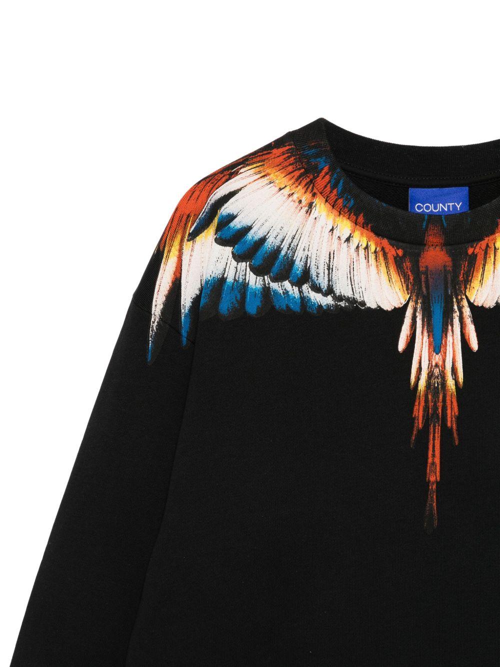 Felpa nera per bambino F5CMJBSW059 110 Marcelo Burlon Kids 