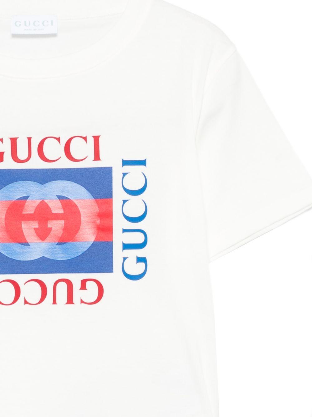 T-shirt bianca per bambino 575114XJHO8 9214 Gucci Kids 
