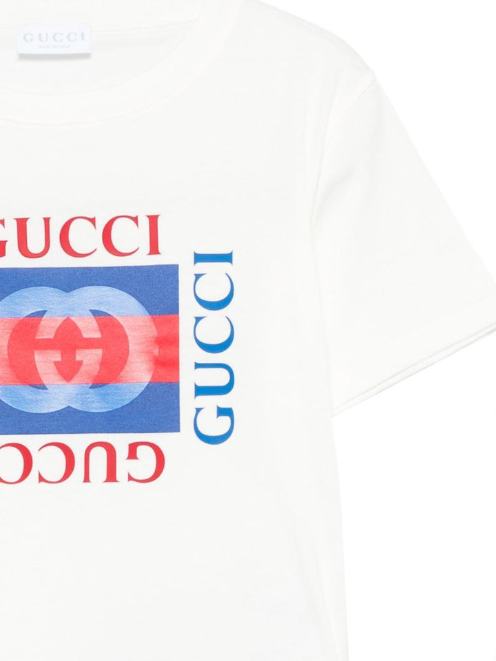 T-shirt bianca per bambino 575114XJHO8 9214 Gucci Kids 