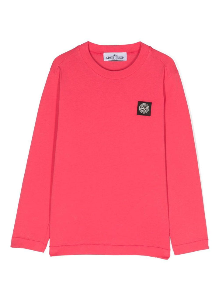 T-shirt rosa per bambino con logo