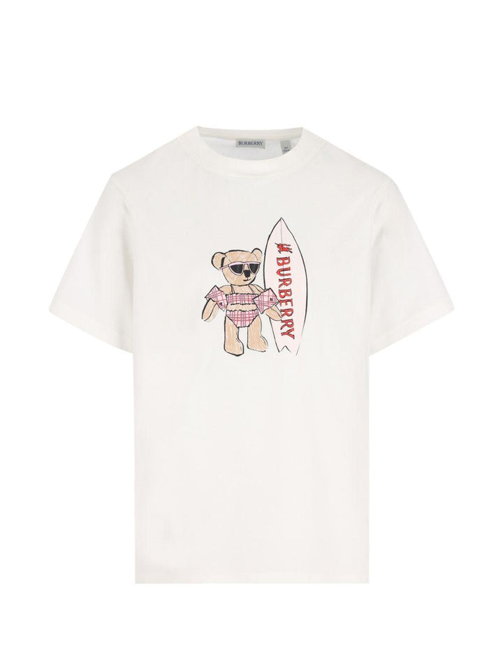 T-shirt bianca per bambina 8117541 A2014 Burberry Kids 