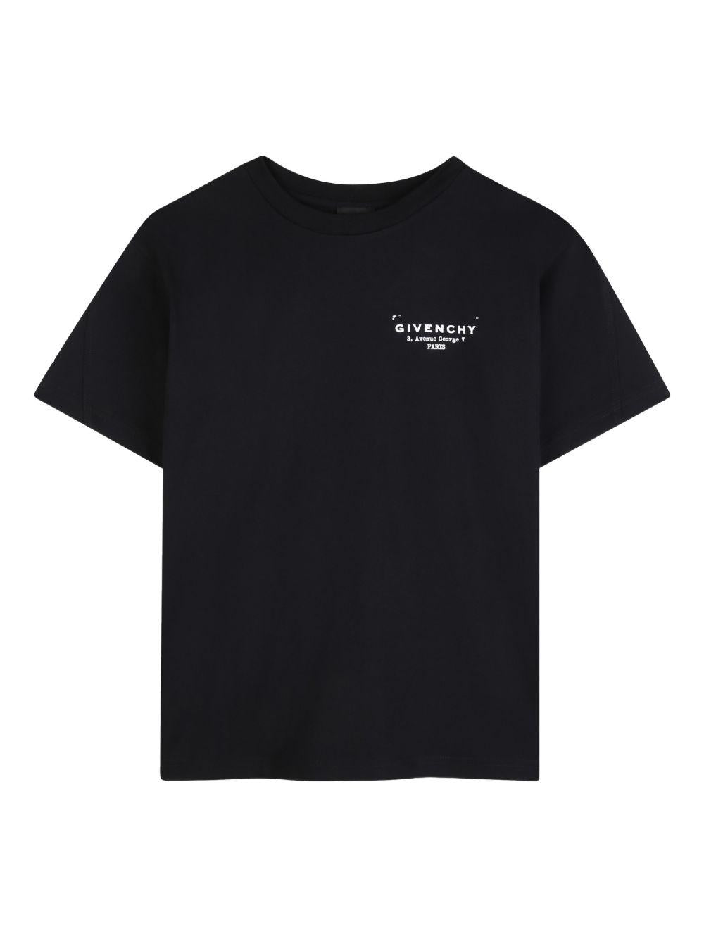 T-shirt nera per bambino H31075 09B Givenchy Kids 