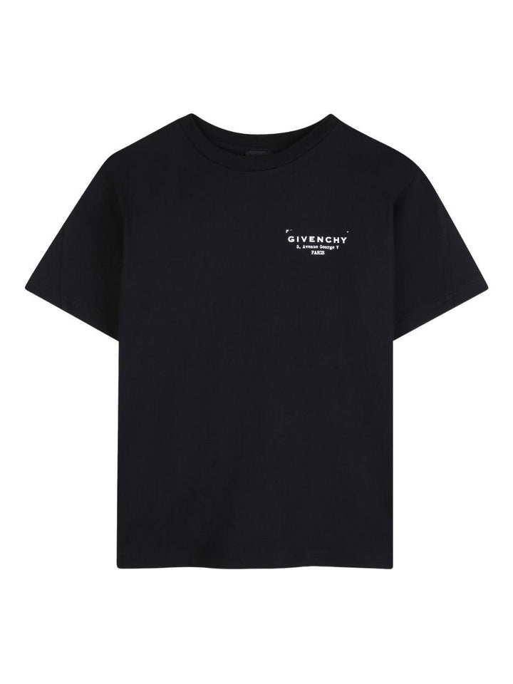 T-shirt nera per bambino H31075 09B Givenchy Kids 