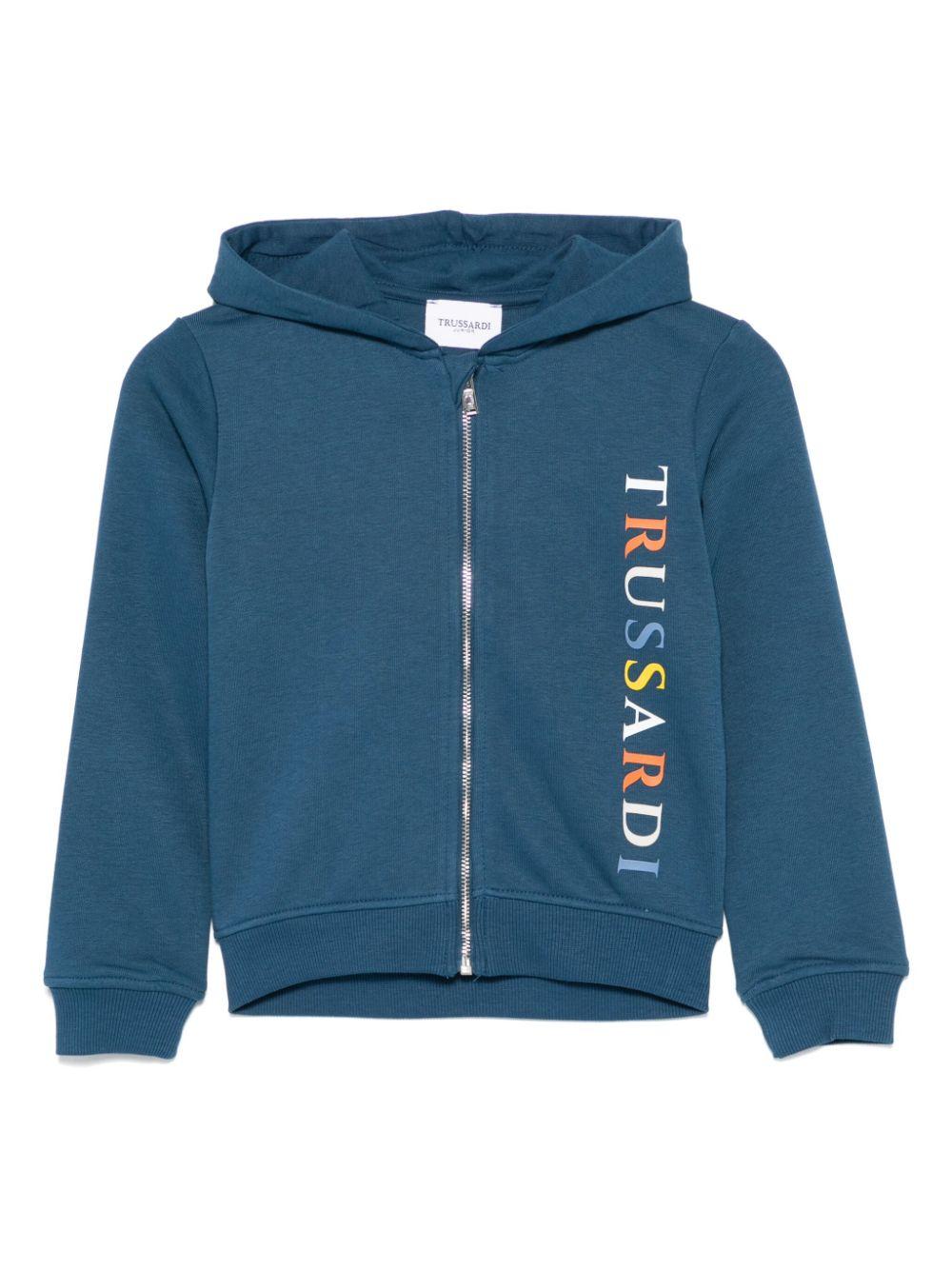 Ocean Blue Sweatshirt for Kids with Logo