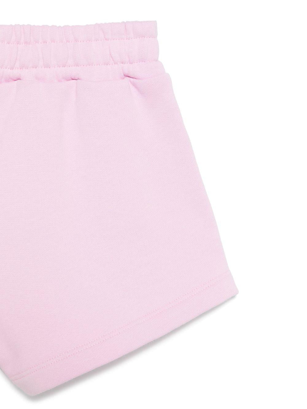 Bermuda rosa per bambina con logo