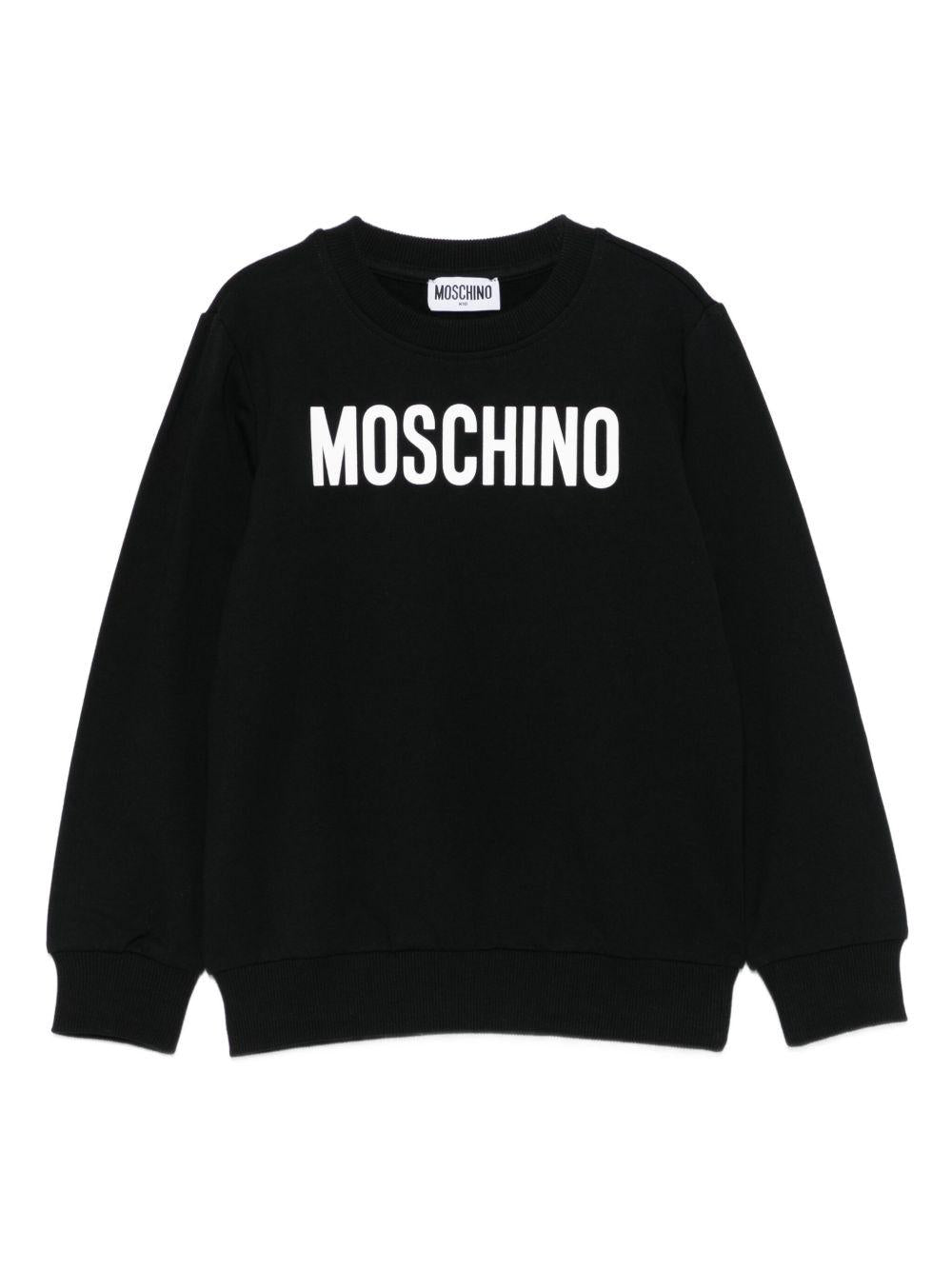 Felpa nera per bambino HUF09ILDA21 60100 Moschino Kids 