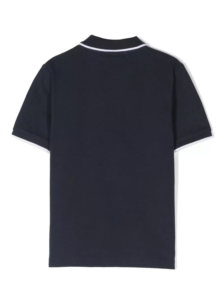 Polo blu per bambino con logo