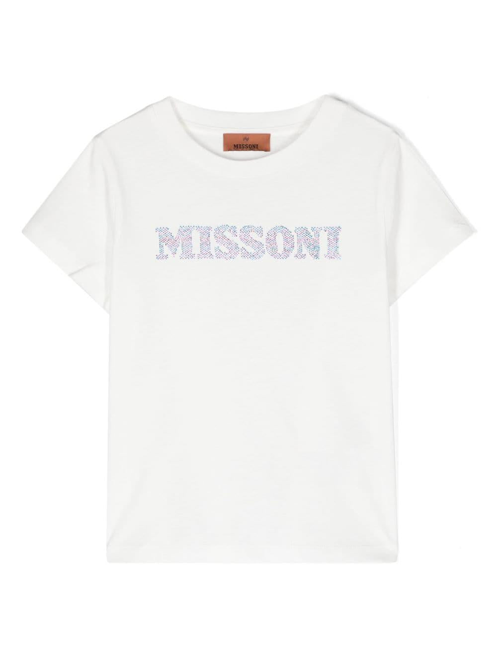 White t-shirt for girls with logo