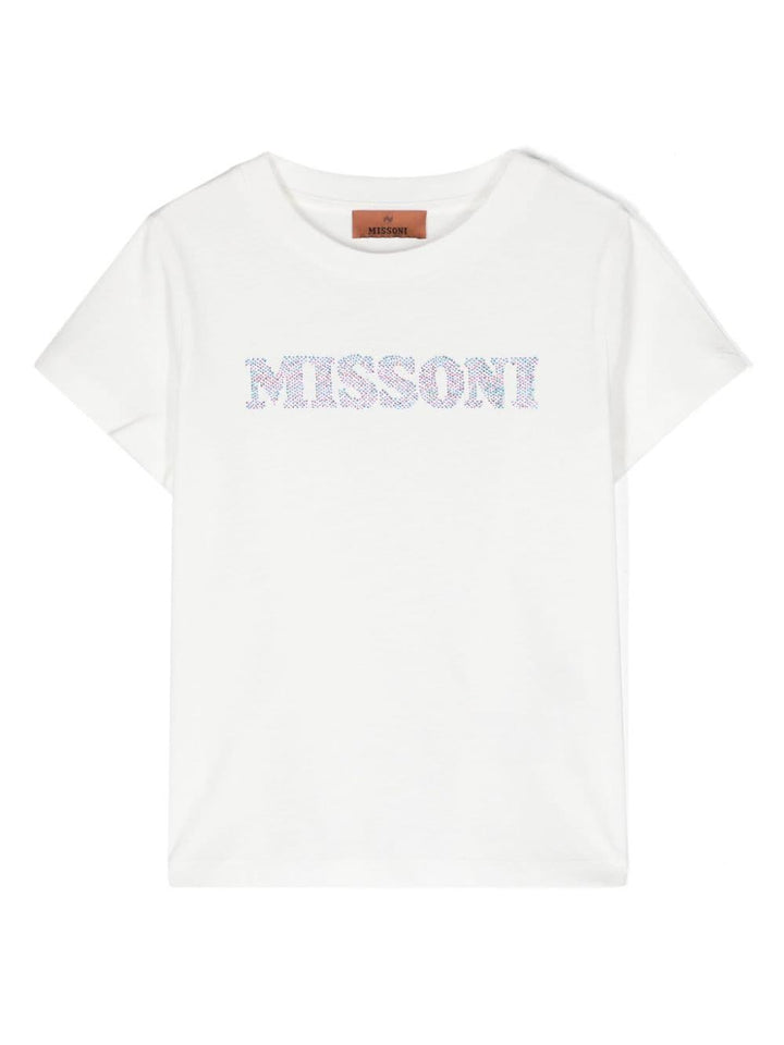 White t-shirt for girls with logo