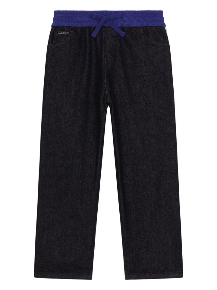 Cotton denim trousers for children