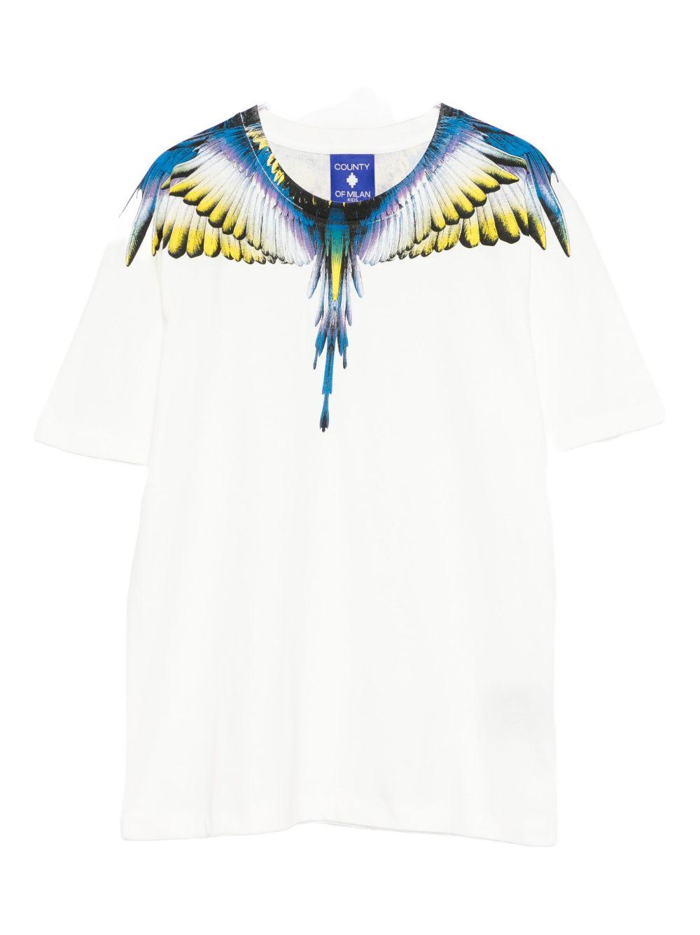 T-shirt bianca per bambino F5CMJBTH064 002 Marcelo Burlon Kids 