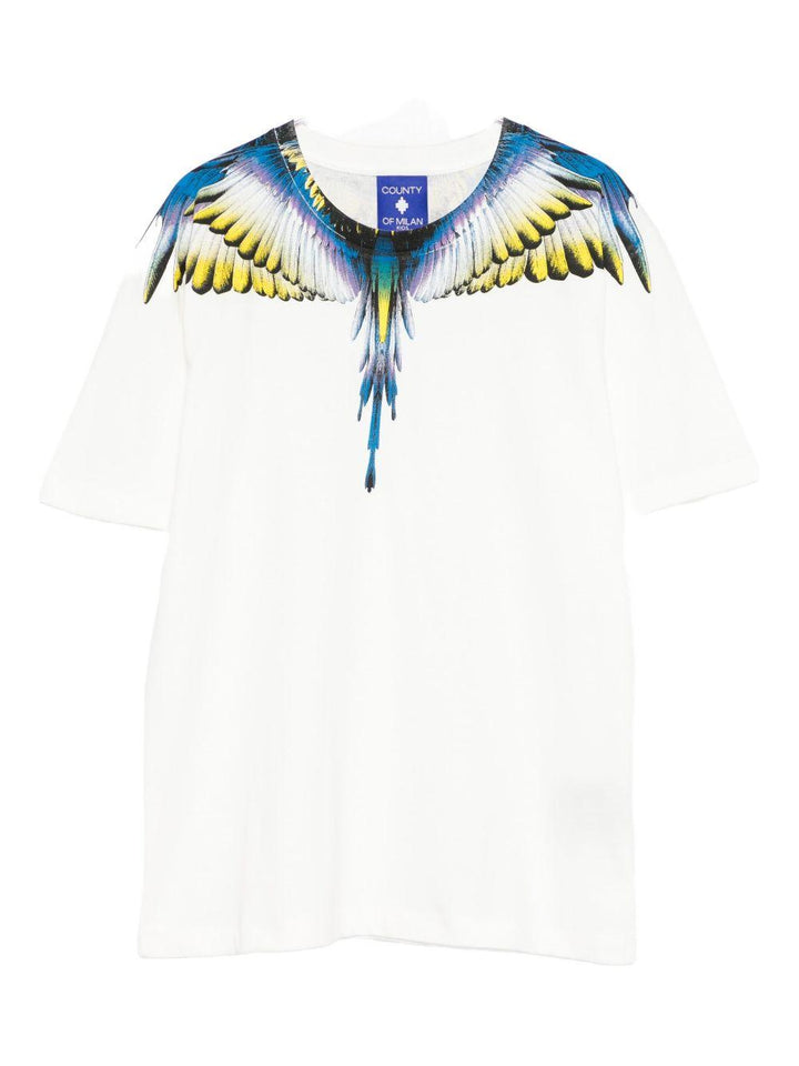 T-shirt bianca per bambino F5CMJBTH064 002 Marcelo Burlon Kids 