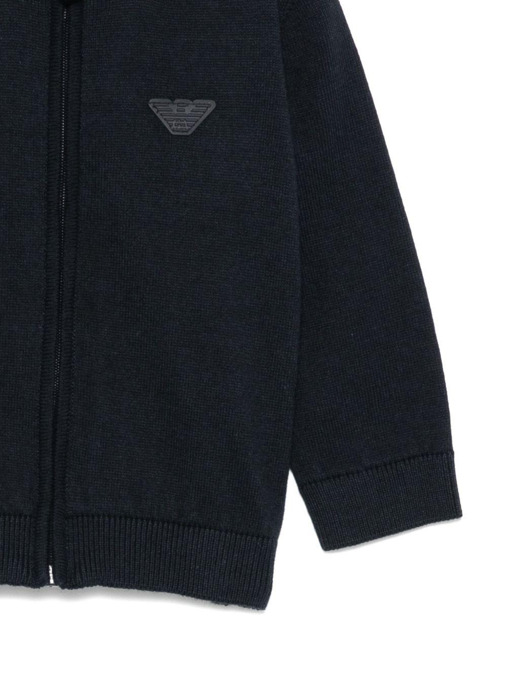 Cardigan blu navy per neonato EB000447AF15211 UB118 Emporio Armani Kids 