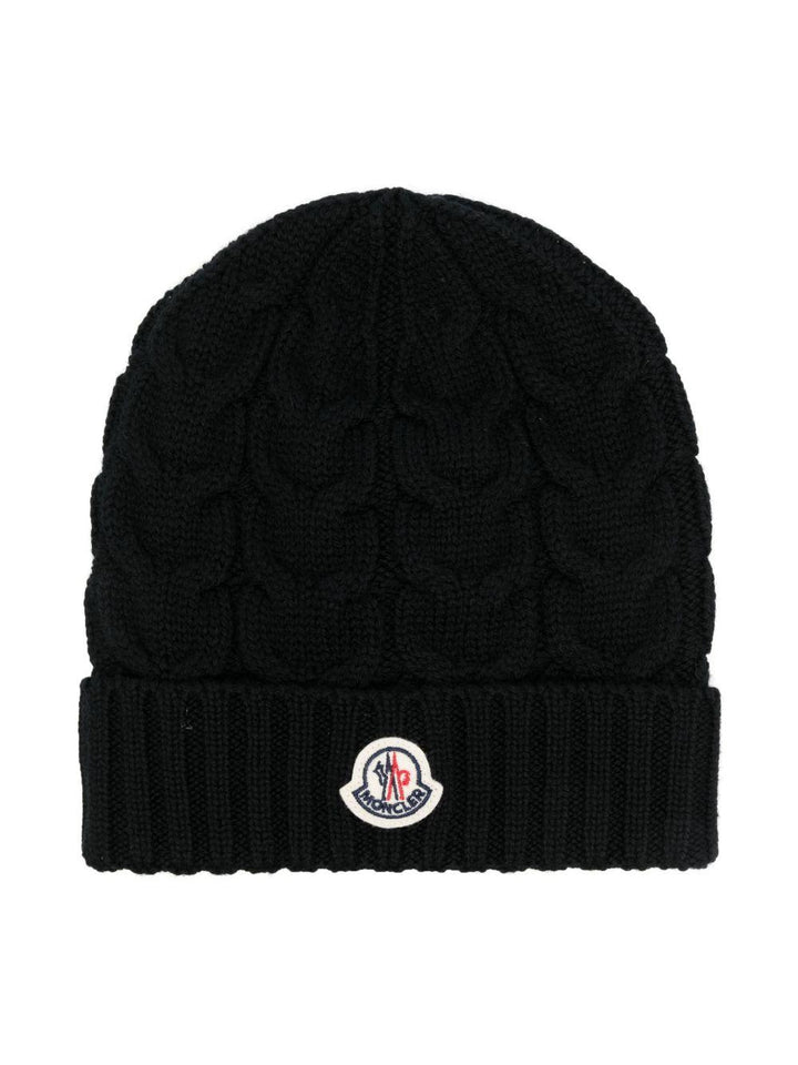 Cappello nero per bambino 9543B0002504S02 999 Moncler Kids 