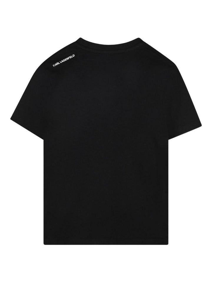 T-shirt nero per bambino Z30957 09B Karl Lagerfeld Kids 