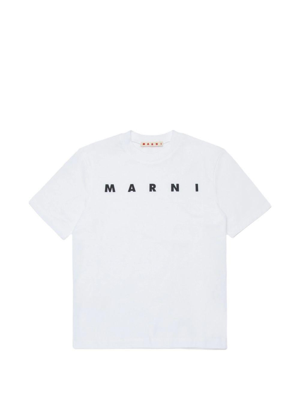 T-shirt bianca per bambino M01601M00RF 0M100 Marni Kids 