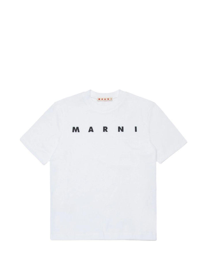 T-shirt bianca per bambino M01601M00RF 0M100 Marni Kids 