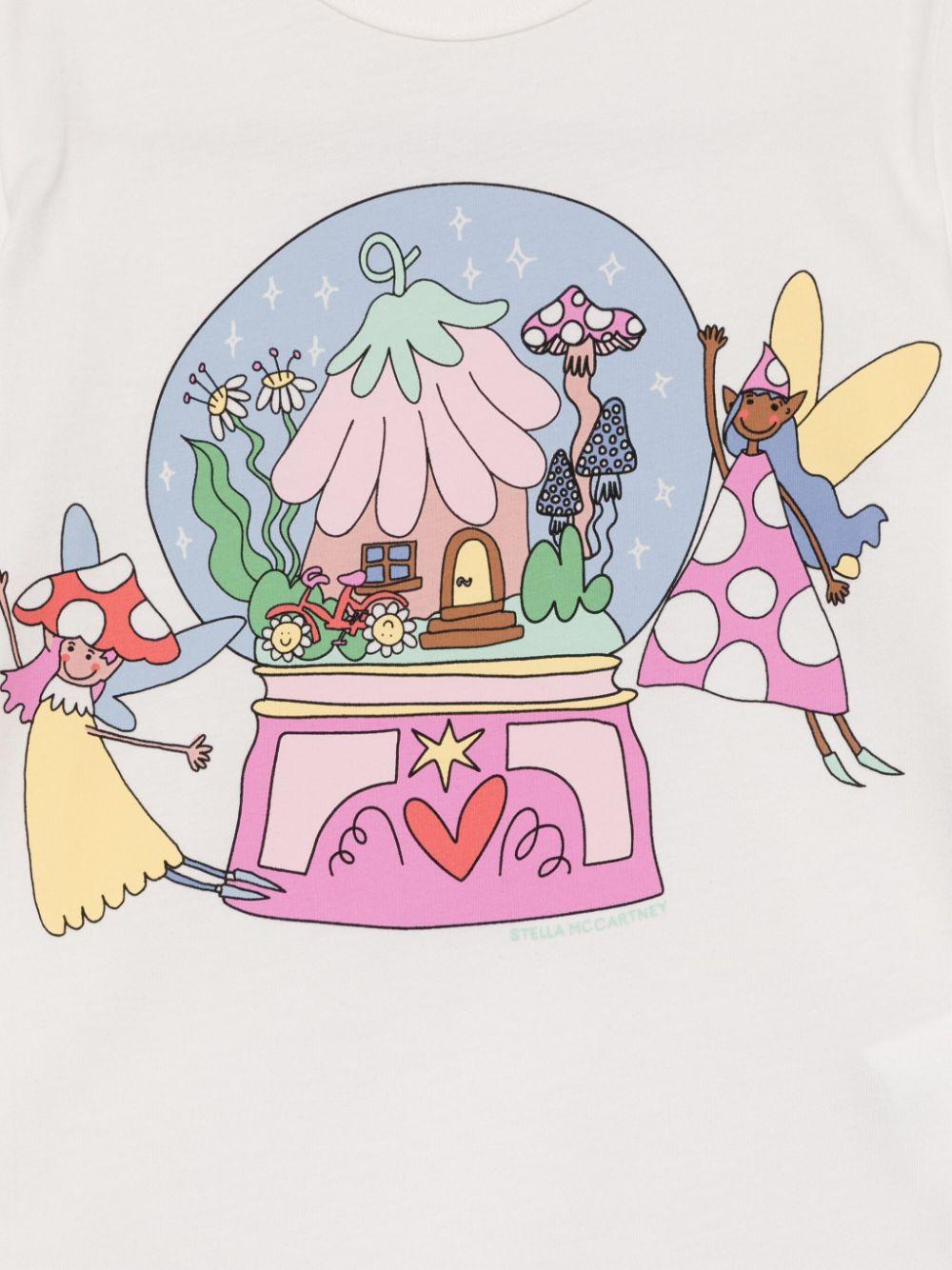 White T-shirt with print for girls