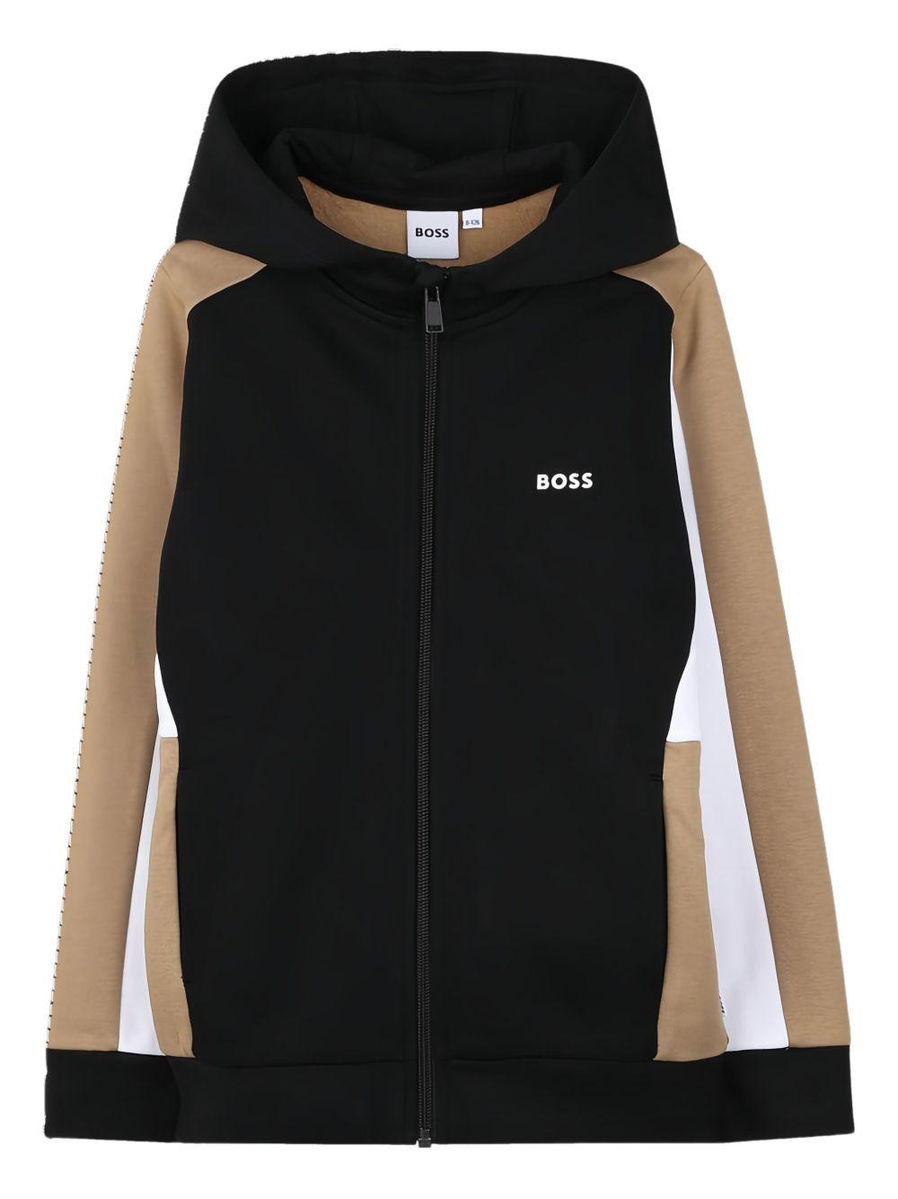 Felpa tricolore per bambino J52322 09B Boss Kids 