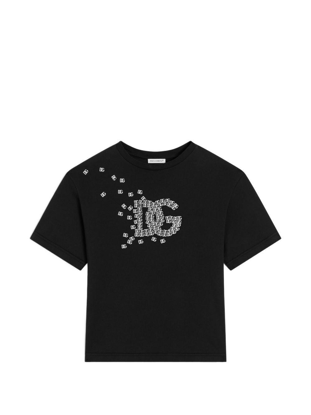 T-shirt nero per bambino L4JTHVG7Q0T N0000 Dolce & Gabbana Kids 