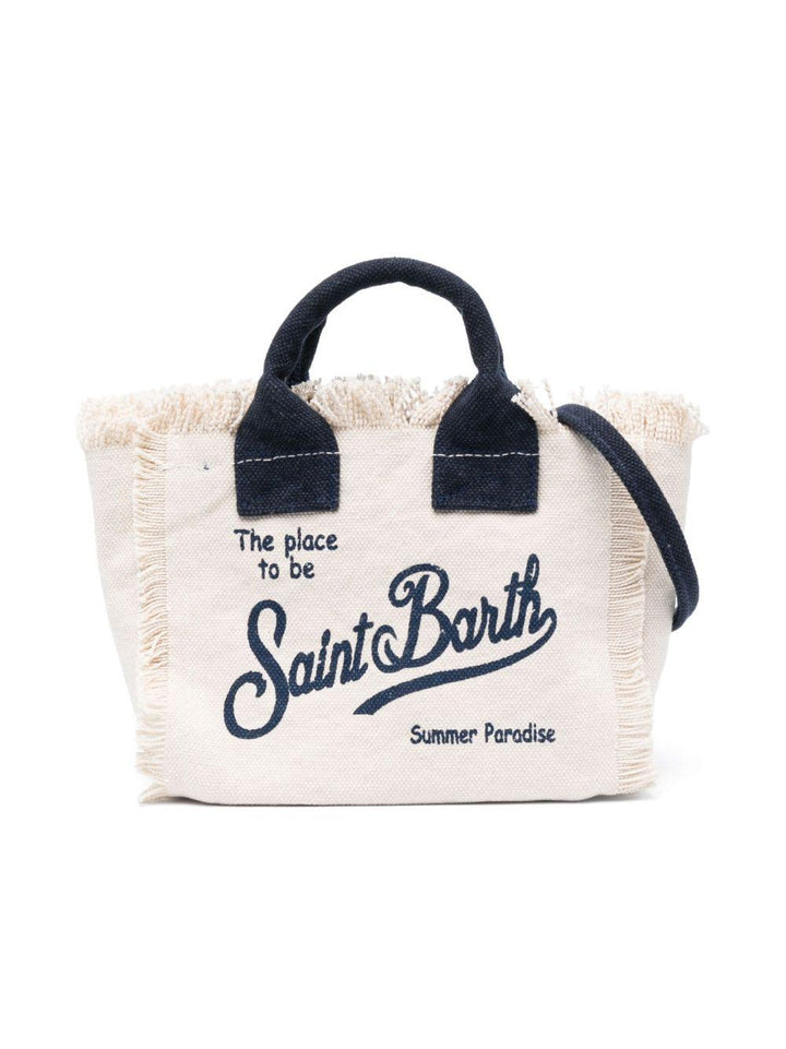 Borsa bianca/blu scuro per bambina VAMI001 02564L MC2 Saint Barth Kids 