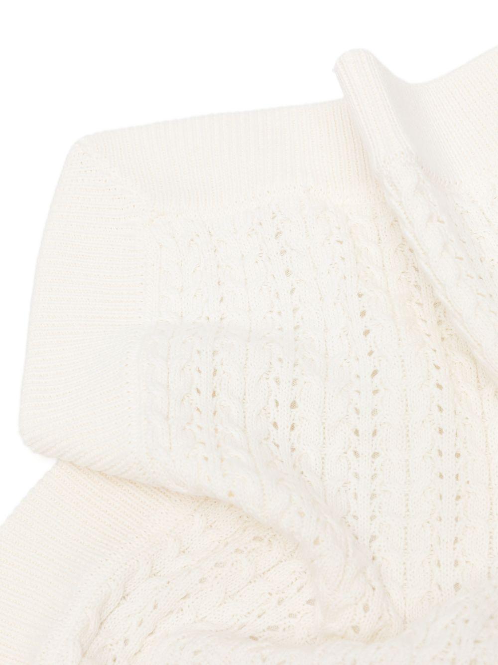 Coperta bianca per neonato BUJ338AVWW F0TU9 Fendi Kids 