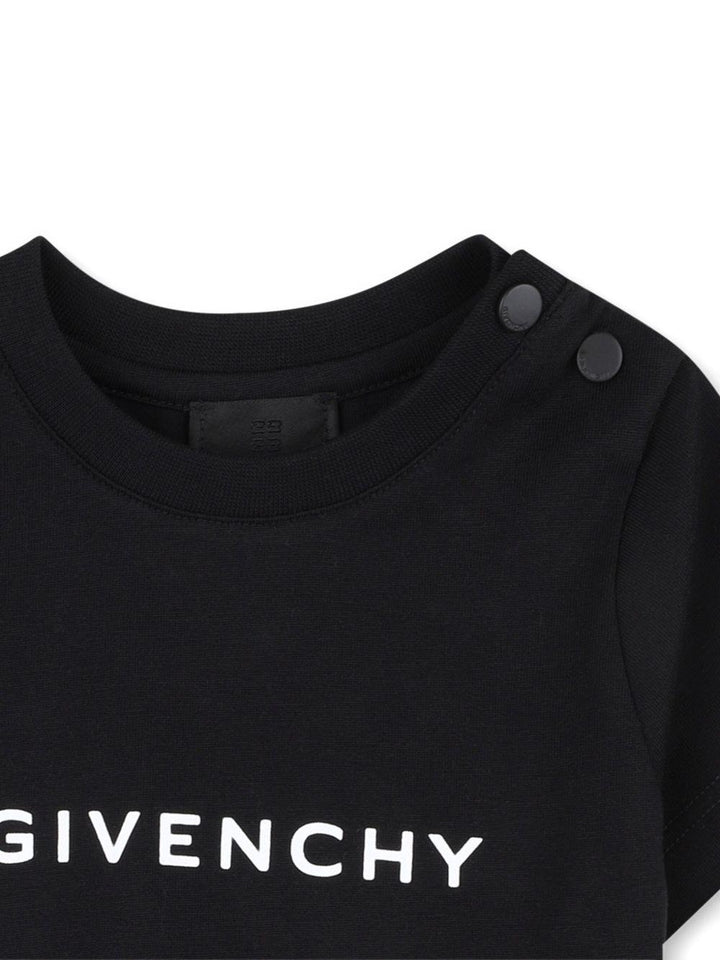 T-shirt nera per neonato H30887 09B Givenchy Kids 