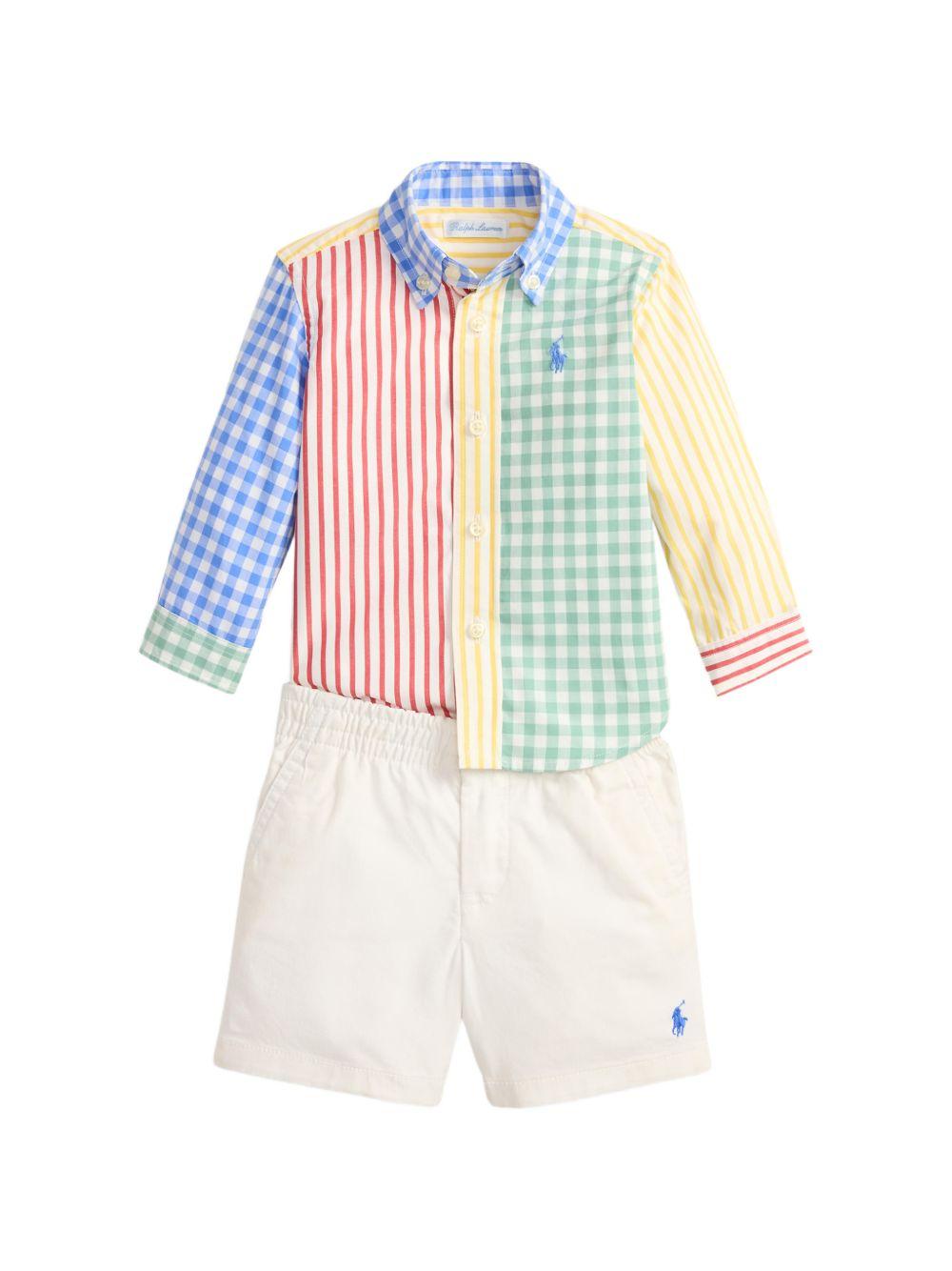 Completo multicolor/bianco per neonato 320B14059 001 Ralph Lauren Kids 