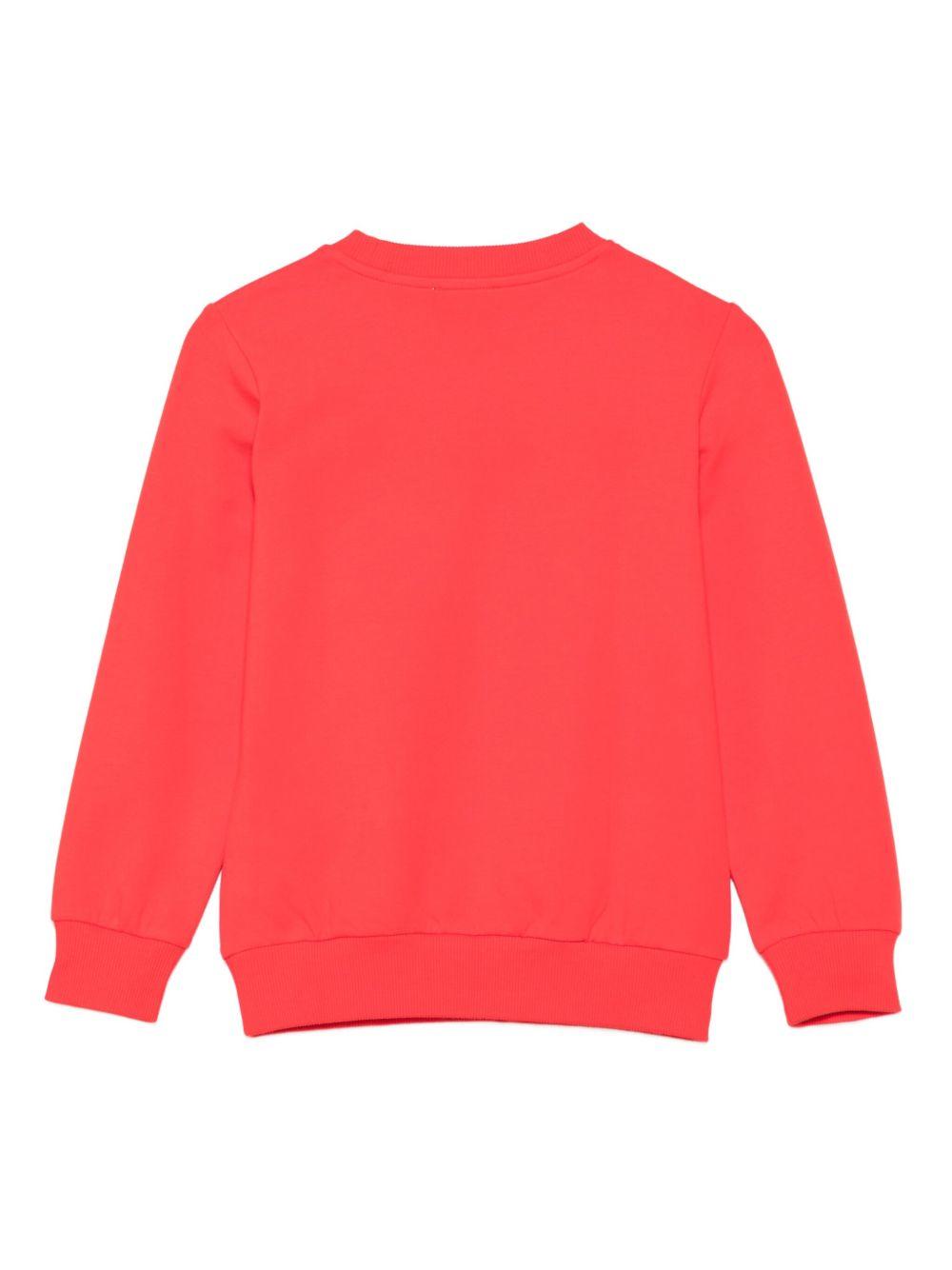 Felpa rossa per bambino HUF09ILDA21 50109 Moschino Kids 