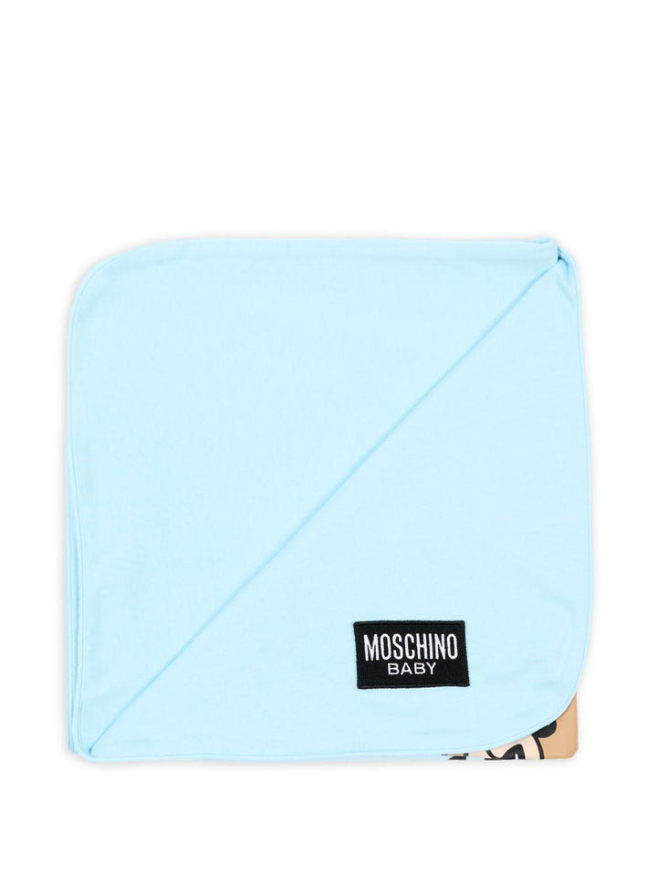 Coperta azzurra per neonato MUB00OLCA40 40304 Moschino Kids 