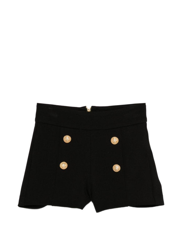 Bermuda nera per bambina BY6B69J0371 930OR Balmain Kids 