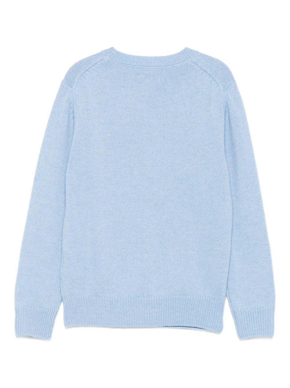 Maglione azzurro per bambina PRC0001 01983I MC2 Saint Barth Kids 
