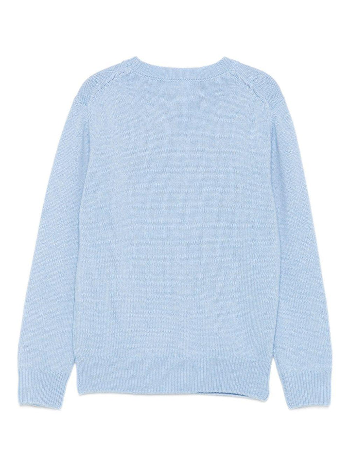 Maglione azzurro per bambina PRC0001 01983I MC2 Saint Barth Kids 