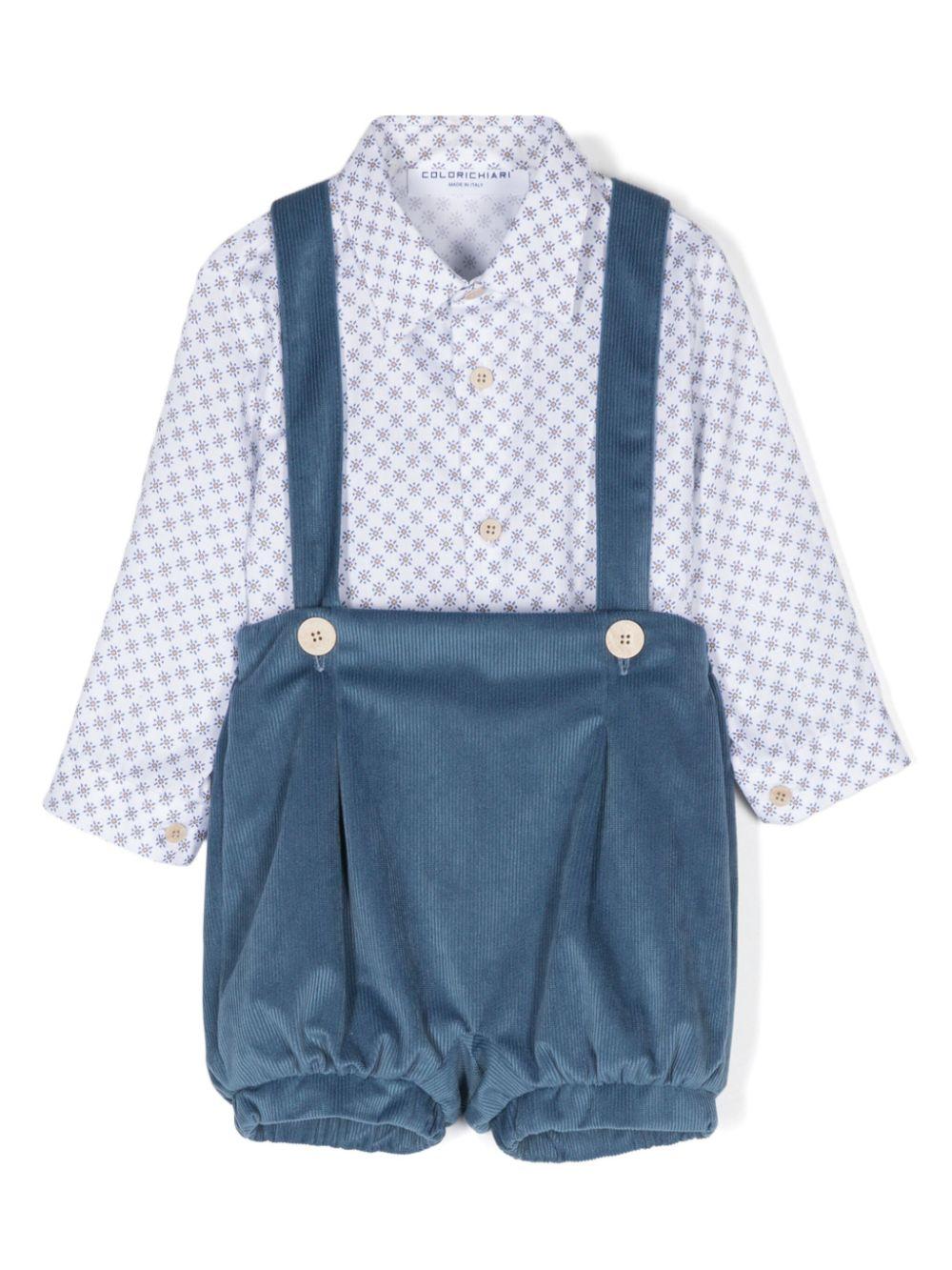 Completo blu/bianco per neonato