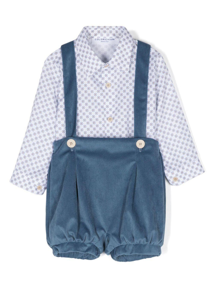 Completo blu/bianco per neonato