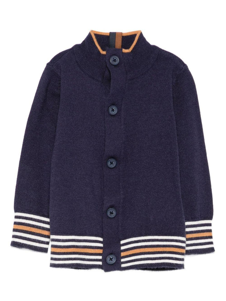 Cardigan blu scuro per neonato TIA25077MA PEA Trussardi Kids 