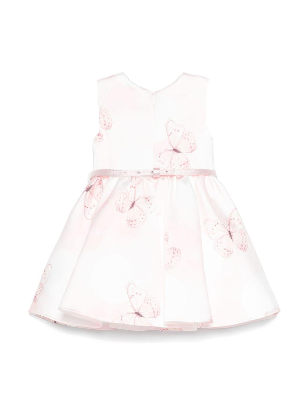 Abito bianco/rosa per neonata