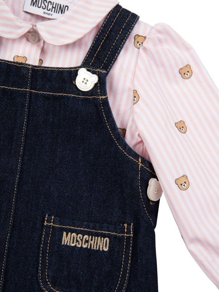 Completo blu/rosa per neonata MDK036L0E34 40109 Moschino Kids 