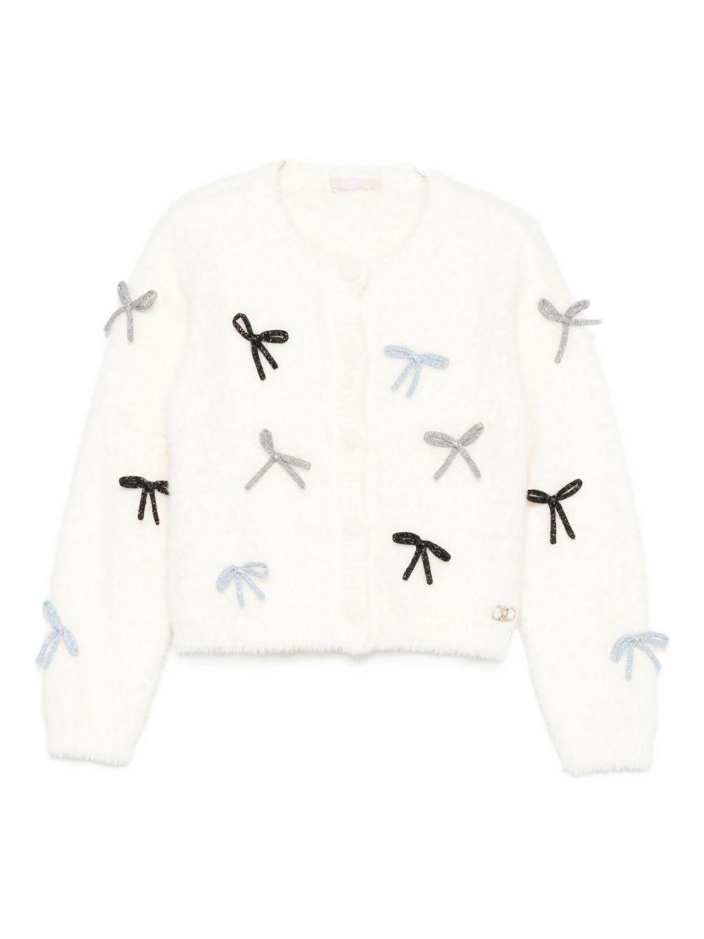 Cardigan bianco per bambina KF5053MA94O M9987 Liu Jo 