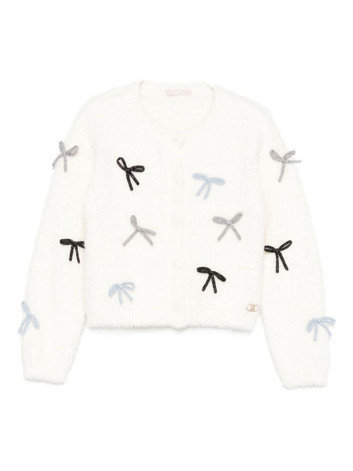Cardigan bianco per bambina KF5053MA94O M9987 Liu Jo 