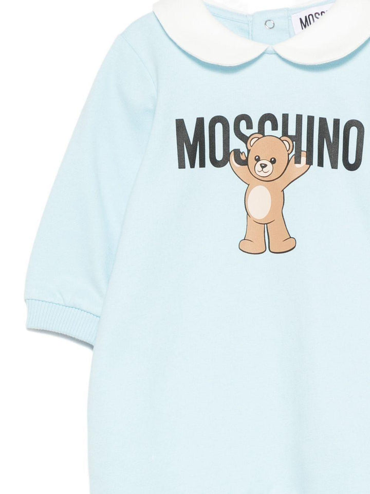 Tutina azzurra per neonato MXY037LCA40 40304 Moschino Kids 
