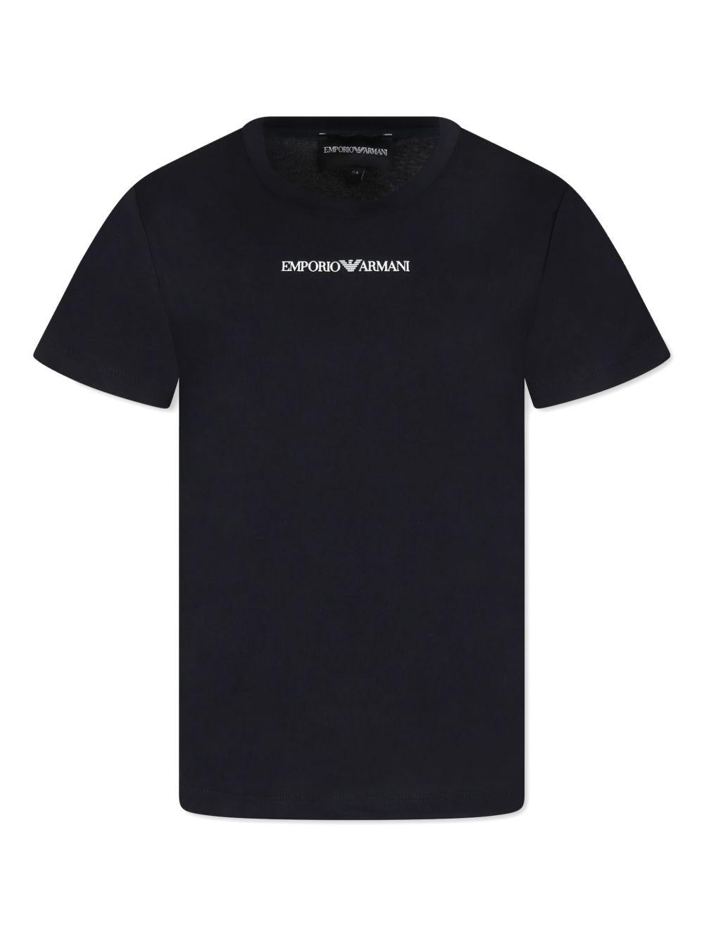 T-shirt blu navy/bianco per bambino EB000421AF15013 MB005 Emporio Armani Kids 