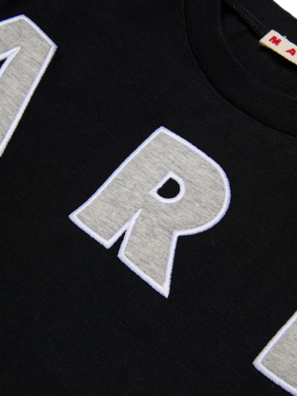 T-shirt nera per bambino M01733M00RF 0M90E Marni Kids 